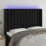 Cabecero con LED de terciopelo negro 147x16x118/128 cm de vidaXL, Cabeceros y pies de cama - Ref: Foro24-3124532, Precio: 163...
