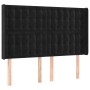 Cabecero con LED de terciopelo negro 147x16x118/128 cm de vidaXL, Cabeceros y pies de cama - Ref: Foro24-3124532, Precio: 163...