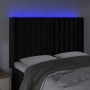 Cabecero con LED de terciopelo negro 147x16x118/128 cm de vidaXL, Cabeceros y pies de cama - Ref: Foro24-3124532, Precio: 163...
