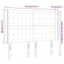 Cabecero con LED de terciopelo negro 147x16x118/128 cm de vidaXL, Cabeceros y pies de cama - Ref: Foro24-3124532, Precio: 163...