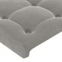 Light gray velvet headboard with LED 83x16x118/128 cm by vidaXL, Headboards and footboards - Ref: Foro24-3124512, Price: 87,2...