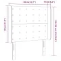 Light gray velvet headboard with LED 83x16x118/128 cm by vidaXL, Headboards and footboards - Ref: Foro24-3124512, Price: 87,2...