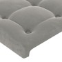 Cabecero con LED de terciopelo gris claro 183x16x118/128 cm de vidaXL, Cabeceros y pies de cama - Ref: Foro24-3124542, Precio...
