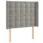 Light gray velvet headboard with LED 93x16x118/128 cm by vidaXL, Headboards and footboards - Ref: Foro24-3124518, Price: 79,9...
