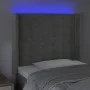 Light gray velvet headboard with LED 93x16x118/128 cm by vidaXL, Headboards and footboards - Ref: Foro24-3124518, Price: 79,9...