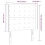 Light gray velvet headboard with LED 93x16x118/128 cm by vidaXL, Headboards and footboards - Ref: Foro24-3124518, Price: 79,9...