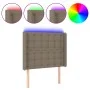 Kopfteil mit LED aus taupegrauem Stoff 93x16x118/128 cm von vidaXL, Kopf- und Fußteile - Ref: Foro24-3124468, Preis: 98,03 €,...