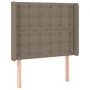 Kopfteil mit LED aus taupegrauem Stoff 93x16x118/128 cm von vidaXL, Kopf- und Fußteile - Ref: Foro24-3124468, Preis: 98,03 €,...