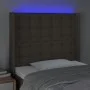 Kopfteil mit LED aus taupegrauem Stoff 93x16x118/128 cm von vidaXL, Kopf- und Fußteile - Ref: Foro24-3124468, Preis: 98,03 €,...