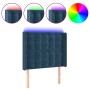 Cabecero con LED de terciopelo azul oscuro 83x16x118/128 cm de vidaXL, Cabeceros y pies de cama - Ref: Foro24-3124516, Precio...