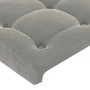 Light gray velvet headboard with LED 163x16x118/128 cm by vidaXL, Headboards and footboards - Ref: Foro24-3124536, Price: 142...