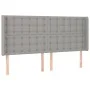 Hellgraues Stoffkopfteil mit LED 183x16x118/128 cm von vidaXL, Kopf- und Fußteile - Ref: Foro24-3124496, Preis: 127,57 €, Rab...