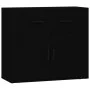 Aparador de madera contrachapada negro 80x33x70 cm de vidaXL, Aparadores - Ref: Foro24-816569, Precio: 74,86 €, Descuento: %