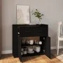 Aparador de madera contrachapada negro 80x33x70 cm de vidaXL, Aparadores - Ref: Foro24-816569, Precio: 74,86 €, Descuento: %