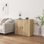 Aparador madera contrachapada color roble Sonoma 80x33x70 cm de vidaXL, Aparadores - Ref: Foro24-816563, Precio: 78,98 €, Des...