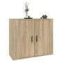 Aparador madera contrachapada color roble Sonoma 80x33x70 cm de vidaXL, Aparadores - Ref: Foro24-816563, Precio: 82,34 €, Des...