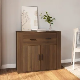 Aparador de madera contrachapada marrón roble 80x33x70 cm de vidaXL, Aparadores - Ref: Foro24-816575, Precio: 74,89 €, Descue...