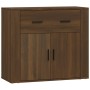 Aparador de madera contrachapada marrón roble 80x33x70 cm de vidaXL, Aparadores - Ref: Foro24-816575, Precio: 78,00 €, Descue...