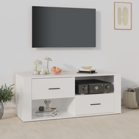 Mueble para TV madera contrachapada blanco 100x35x40 cm de vidaXL, Muebles TV - Ref: Foro24-823099, Precio: 60,02 €, Descuent...