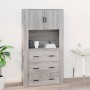 Armario de pared madera contrachapada gris Sonoma 80x33x80 cm de vidaXL, Aparadores - Ref: Foro24-816590, Precio: 76,69 €, De...