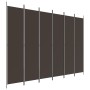 Biombo divisor de 6 paneles de tela marrón 300x220 cm de vidaXL, Divisores de ambientes - Ref: Foro24-350207, Precio: 63,34 €...
