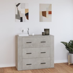 Aparador de madera contrachapada gris hormigón 80x33x70 cm de vidaXL, Aparadores - Ref: Foro24-816580, Precio: 94,25 €, Descu...