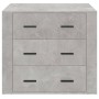 Aparador de madera contrachapada gris hormigón 80x33x70 cm de vidaXL, Aparadores - Ref: Foro24-816580, Precio: 94,25 €, Descu...