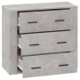 Aparador de madera contrachapada gris hormigón 80x33x70 cm de vidaXL, Aparadores - Ref: Foro24-816580, Precio: 94,25 €, Descu...