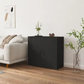 Black plywood sideboard 80x33x70 cm by vidaXL, Sideboards - Ref: Foro24-816561, Price: 87,02 €, Discount: %