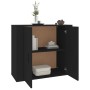 Aparador de madera contrachapada negro 80x33x70 cm de vidaXL, Aparadores - Ref: Foro24-816561, Precio: 89,58 €, Descuento: %