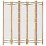 Biombo plegable de 5 paneles bambú y lona 200 cm de vidaXL, Divisores de ambientes - Ref: Foro24-350625, Precio: 123,99 €, De...