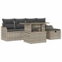 Conjunto de sofá de jardín 6 pcs Gris Claro ratán sintético en Sofás de exterior | Comprar online en Foru.es
