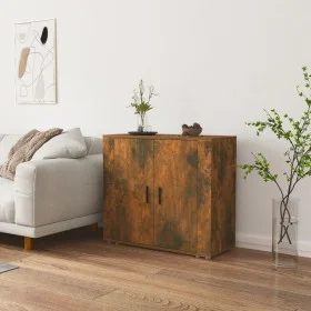 Aparador madera contrachapada color roble ahumado 80x33x70 cm de vidaXL, Aparadores - Ref: Foro24-816565, Precio: 91,94 €, De...