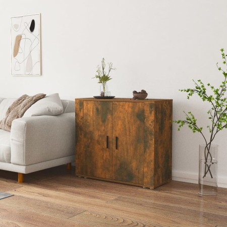 Aparador madera contrachapada color roble ahumado 80x33x70 cm de vidaXL, Aparadores - Ref: Foro24-816565, Precio: 94,84 €, De...