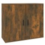 Aparador madera contrachapada color roble ahumado 80x33x70 cm de vidaXL, Aparadores - Ref: Foro24-816565, Precio: 94,84 €, De...