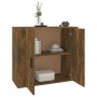 Aparador madera contrachapada color roble ahumado 80x33x70 cm de vidaXL, Aparadores - Ref: Foro24-816565, Precio: 94,84 €, De...