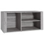 Mueble zapatero madera contrachapada gris Sonoma 100x35x45 cm de vidaXL, Zapateros y organizadores de calzado - Ref: Foro24-8...