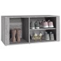 Mueble zapatero madera contrachapada gris Sonoma 100x35x45 cm de vidaXL, Zapateros y organizadores de calzado - Ref: Foro24-8...