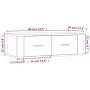 Mueble TV colgante madera contrachapada roble marrón 80x36x25cm de vidaXL, Muebles TV - Ref: Foro24-816839, Precio: 51,87 €, ...
