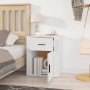 Mesita de noche madera contrachapada blanco 50x36x60 cm de vidaXL, Mesitas de noche - Ref: Foro24-816720, Precio: 56,99 €, De...