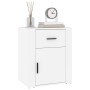 Mesita de noche madera contrachapada blanco 50x36x60 cm de vidaXL, Mesitas de noche - Ref: Foro24-816720, Precio: 56,99 €, De...
