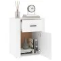 Mesita de noche madera contrachapada blanco 50x36x60 cm de vidaXL, Mesitas de noche - Ref: Foro24-816720, Precio: 56,27 €, De...