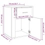 Mesita de noche madera contrachapada blanco 50x36x60 cm de vidaXL, Mesitas de noche - Ref: Foro24-816720, Precio: 56,99 €, De...