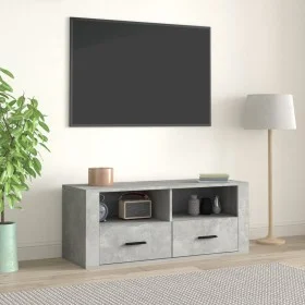 Mueble para TV contrachapada gris hormigón 100x35x40 cm de vidaXL, Muebles TV - Ref: Foro24-816812, Precio: 69,54 €, Descuent...