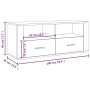 Mueble para TV contrachapada gris hormigón 100x35x40 cm de vidaXL, Muebles TV - Ref: Foro24-816812, Precio: 70,40 €, Descuent...