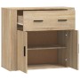 Aparador madera contrachapada color roble Sonoma 80x33x70 cm de vidaXL, Aparadores - Ref: Foro24-816571, Precio: 92,66 €, Des...