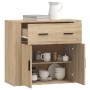 Aparador madera contrachapada color roble Sonoma 80x33x70 cm de vidaXL, Aparadores - Ref: Foro24-816571, Precio: 92,66 €, Des...