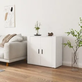 Aparador de madera contrachapada blanco 80x33x70 cm de vidaXL, Aparadores - Ref: Foro24-816560, Precio: 85,93 €, Descuento: %