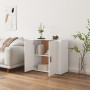 Aparador de madera contrachapada blanco 80x33x70 cm de vidaXL, Aparadores - Ref: Foro24-816560, Precio: 88,46 €, Descuento: %