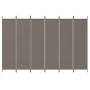 Biombo divisor de 6 paneles de tela gris antracita 300x220 cm de vidaXL, Divisores de ambientes - Ref: Foro24-350208, Precio:...